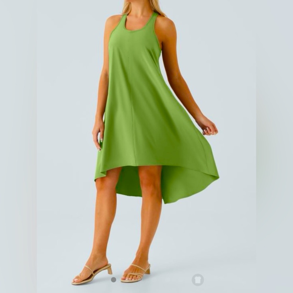 Halara Free Flow High Low Racerback Midi Dress w/ Built-in Bra Wome…